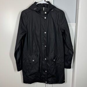 America Today Hooded Raincoat black size xs normcore minimalist modern classic